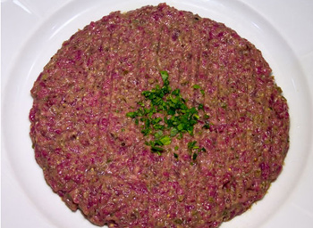 Steak tartare, our speciality